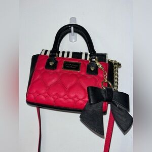 Betsey Johnson Black and Red Mini Bag